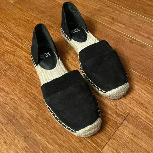 Eileen Fisher black espadrilles - women’s size 7.5 - great condition - Picture 1 of 7